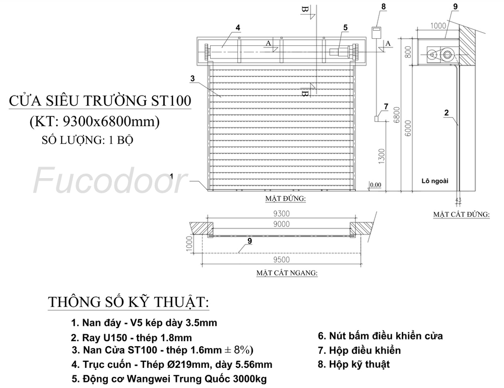 Báo giá cửa cuốn Siêu trường tại Hà Nội