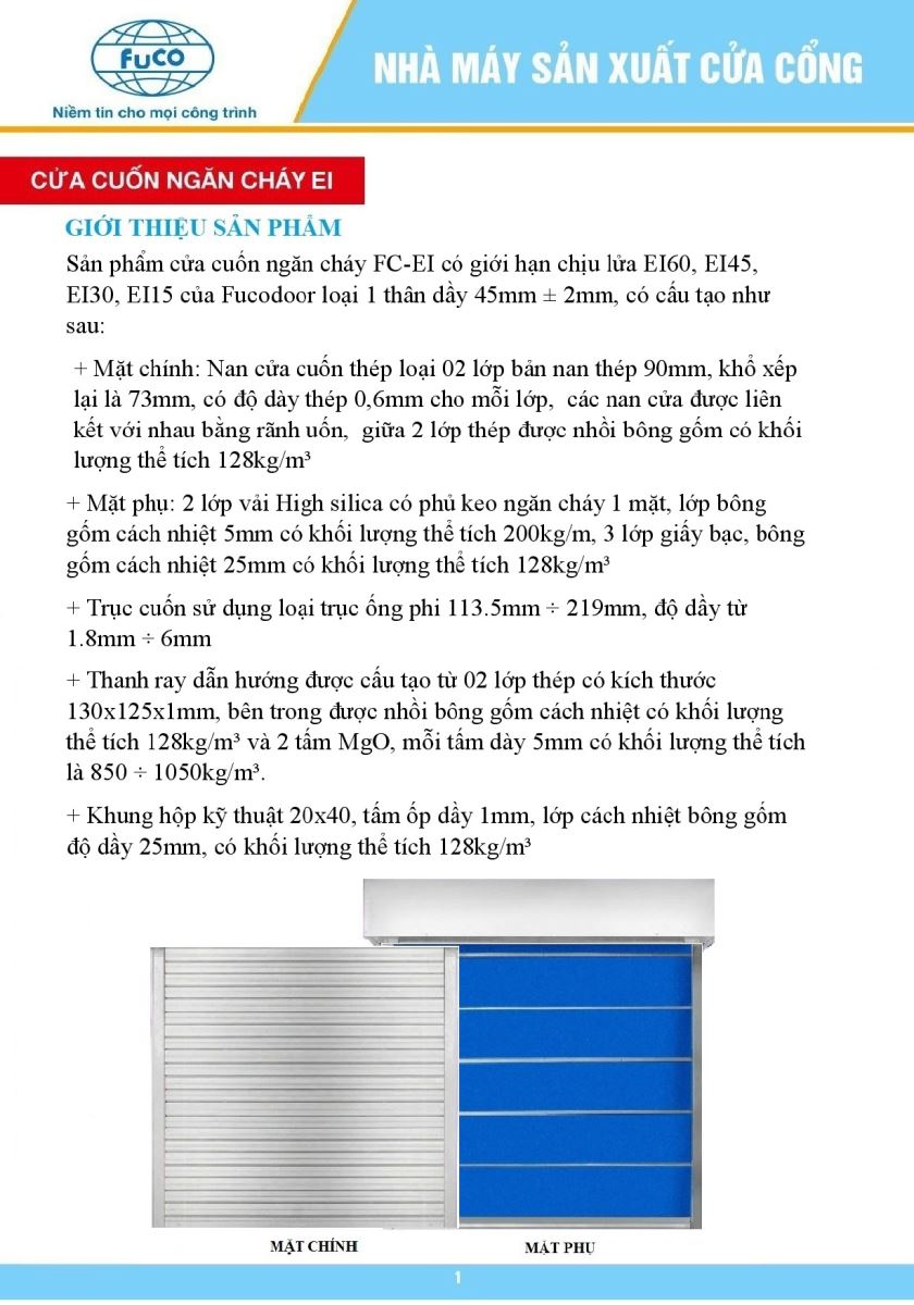 chống cháy cách nhiệt EI15, cửa cuốn ngăn cháy EI30, cửa cuốn ngăn cháy, chống cháy cách nhiệt EI45, cửa cuốn ngăn cháy, chống cháy cách nhiệt EI60, cửa cuốn ngăn cháy EI70
